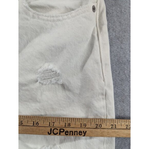 Lucky Brand Jeans Womens Size 12 White Distressed Raw Hem Sienna Silm Boyfriend - Picture 8 of 16